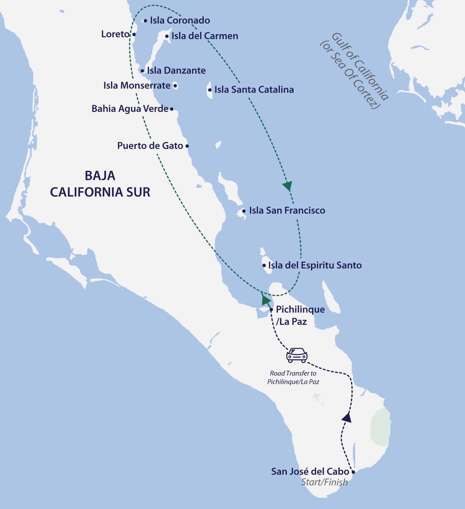 Baja California & Sea of Cortez Map